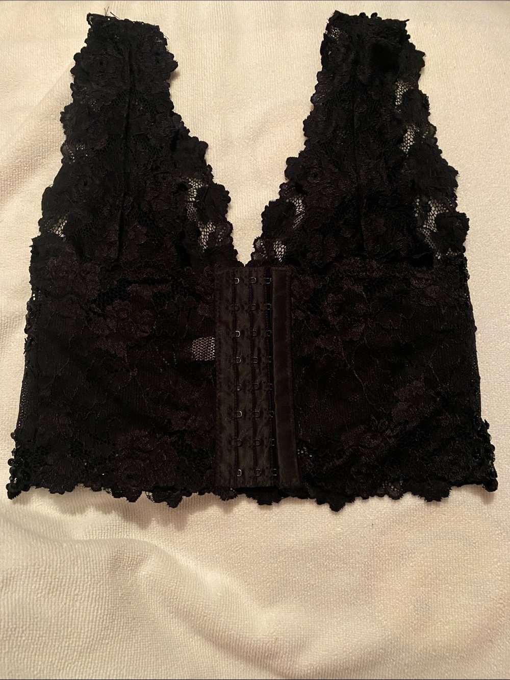 bebe Black Lace Bralette with Beaded Detail - Picture 3 of 6